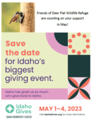 Idaho Gives is Opportunity to Help the Friends of Deer Flat
